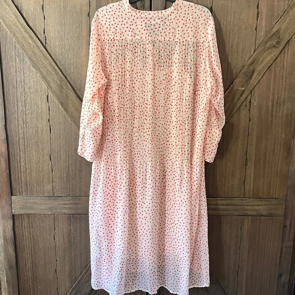 Samsoe Elm Shirt Dress in Pearl Drops Midi Pink Polka Dot Size Medium EUC - Picture 5 of 12
